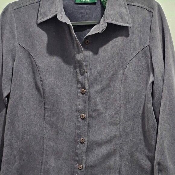 Lemon Grass Studio Button-Up Shirt S Gray - Picture 2 of 12